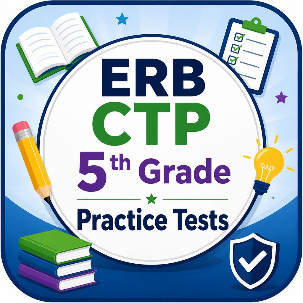 ERB CTP 5th Grade Practice Tests - Books, Notes, Tests 2026-2027 Syllabus
