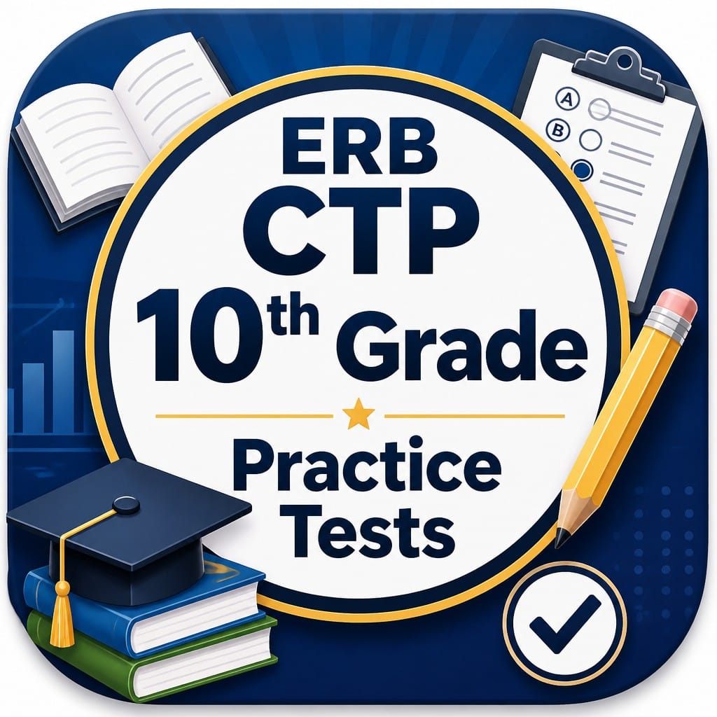 ERB CTP 10th Grade Practice Tests - Books, Notes, Tests 2026-2027 Syllabus