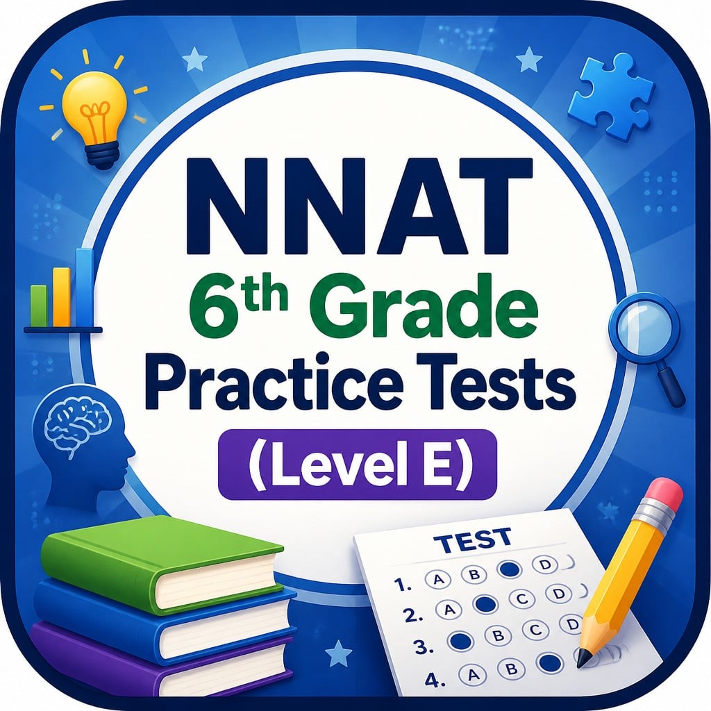 Nnat Practice NNAT 6th Grade Practice Tests (Level E) - Books, Notes, Tests 2026-2027 ...