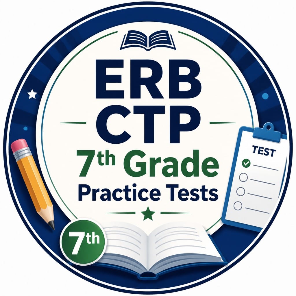 ERB CTP 7th Grade Practice Tests - Books, Notes, Tests 2026-2027 Syllabus