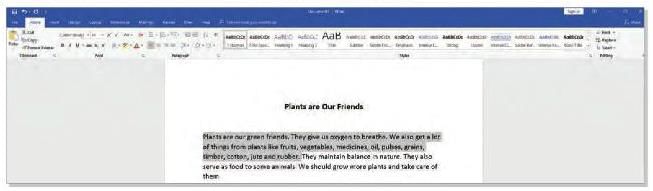 Word 2016 Chapter Notes | Computer Studies Class 3 ICSE