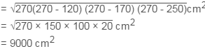 NCERT Solutions Chapter 12 - Heron`s Formula (I), Class 9, Maths