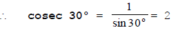 Table for Trigonometric Ratios for Specific Angle - Introduction to Trigonometry, CBSE, Class10, Mat - Class 10
