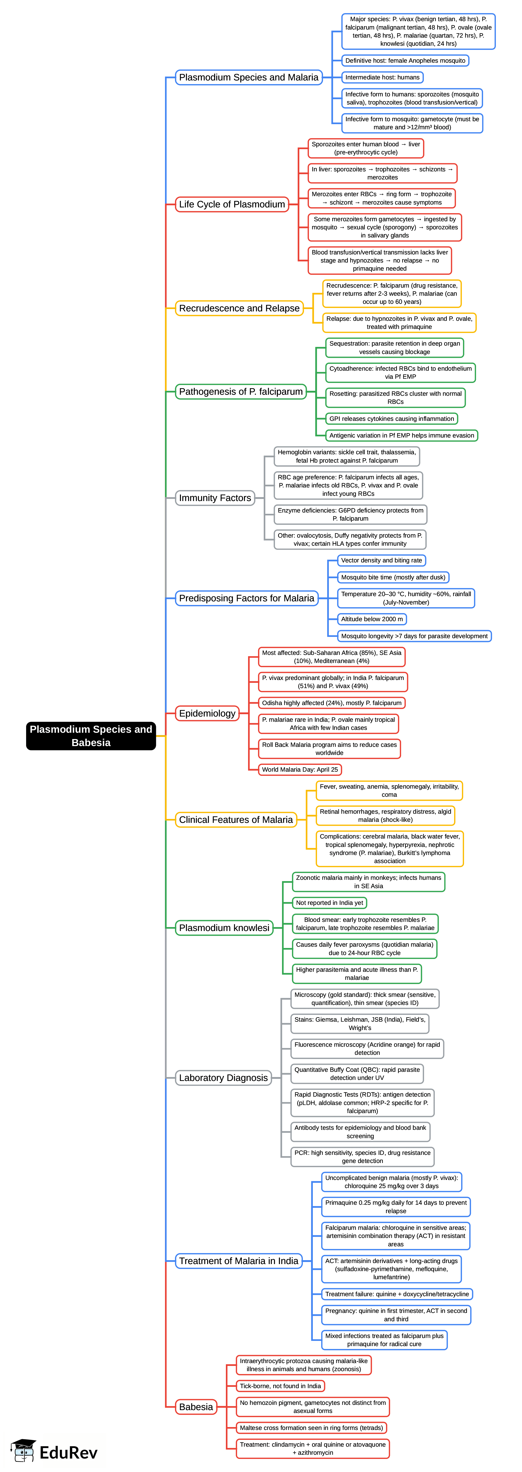 Mind Map: Plasmodium Species and Babesia | Microbiology - NEET PG