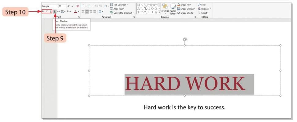 Presentation Software: Special effects Chapter Notes | Computer Studies Class 5 ICSE