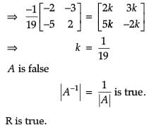 Assertion & Reason Type Questions: Determinants