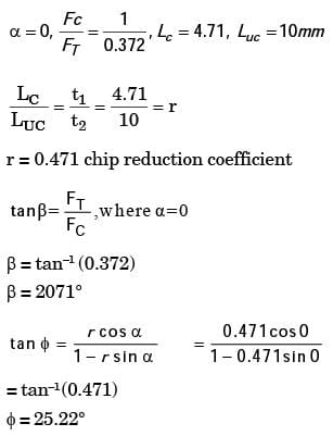 GATE Past Year Questions: Machining Parameters