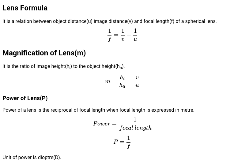 Image formation by convex lens