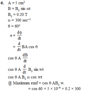 Subjective Assignment with Solution : EMI - Class 12 PDF Download