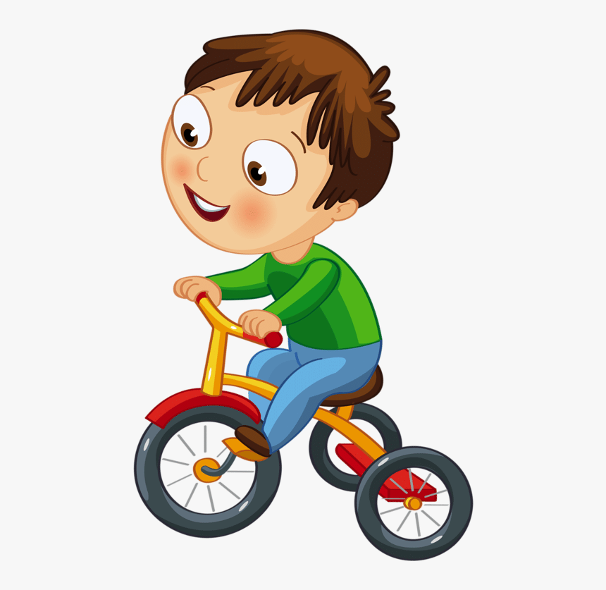 Boy on tricycle
