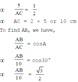 trigonomerty, Mathematics, class X, NCERT, CBSE, Question and Answers, Q and A, Important, with solutions