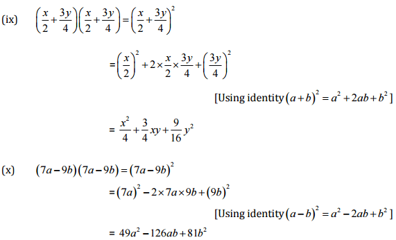 NCERT Solutions for Class 8 Maths - (Ex - 9.4, 9.5) Chapter 9 - Algebraic Expressions,