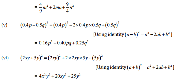 NCERT Solutions for Class 8 Maths - (Ex - 9.4, 9.5) Chapter 9 - Algebraic Expressions,