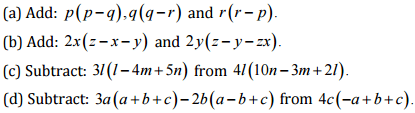 NCERT Solutions (Ex - 9.1,9.2,9.3) - Algebraic Expressions, Class 9, Maths - Class 8