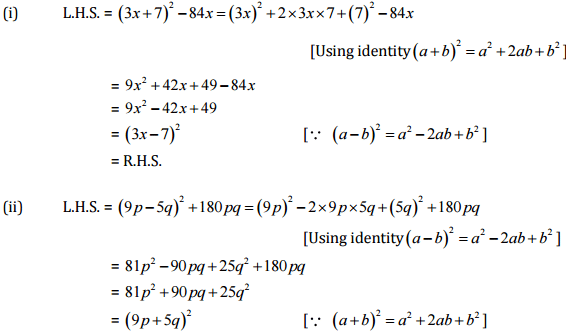 NCERT Solutions for Class 8 Maths - (Ex - 9.4, 9.5) Chapter 9 - Algebraic Expressions,
