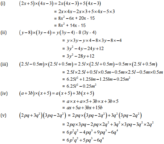 NCERT Solutions for Class 8 Maths - (Ex - 9.4, 9.5) Chapter 9 - Algebraic Expressions,