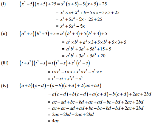 NCERT Solutions for Class 8 Maths - (Ex - 9.4, 9.5) Chapter 9 - Algebraic Expressions,