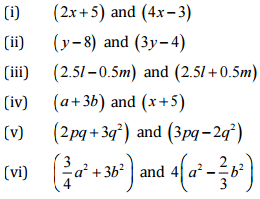 NCERT Solutions for Class 8 Maths - (Ex - 9.4, 9.5) Chapter 9 - Algebraic Expressions,