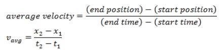 Average Velocity Formula - Class 9