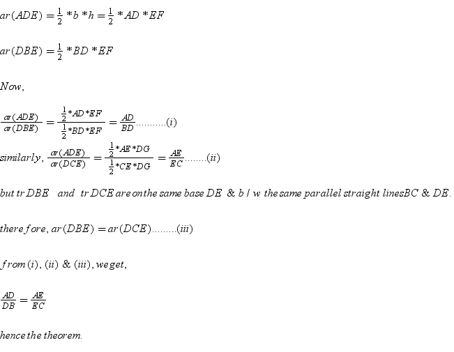 Basic Proportionality Theorem - Class 10