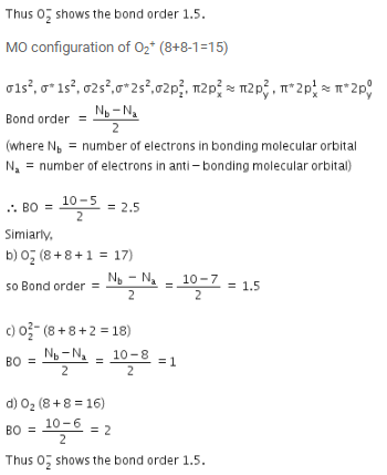 MCQ: Chemical Bonding and Molecular Structure - Class 11