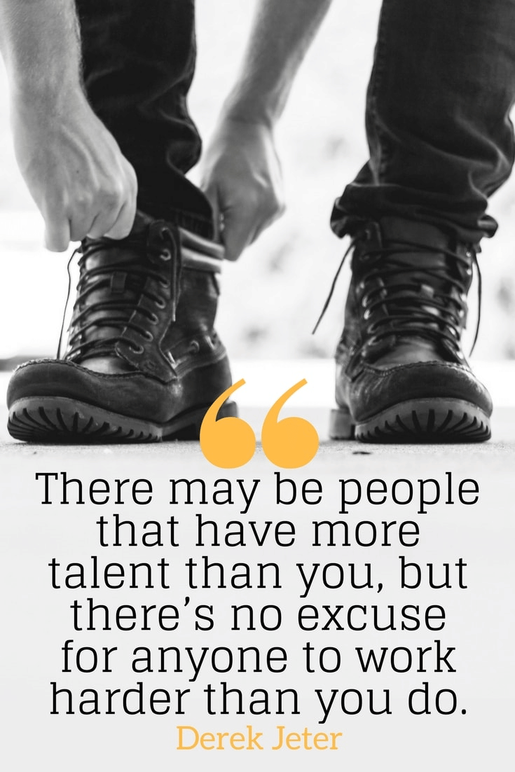 motivational quotes for work -- There may be people that have more talent than you, but there’s no excuse for anyone to work harder than you do.