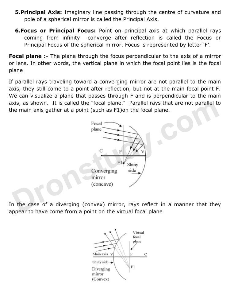 NOTES OF LIGHT CLASS 10