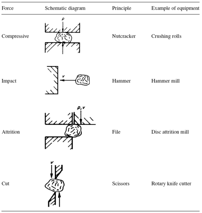 Principle of Size Reduction, Crop Process Engineering | Crop Process Engineering Notes - Agricultural Engg - Agricultural Engineering