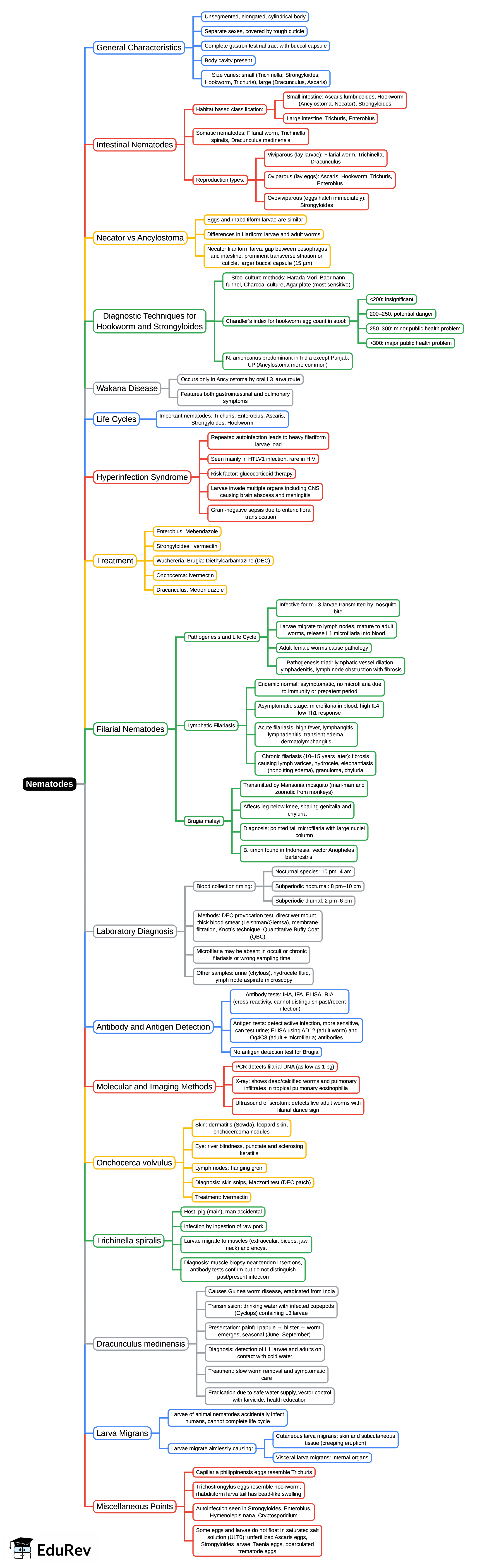 Mind Map: Nematodes | Microbiology - NEET PG