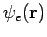 $\psi_e({\bf r})$