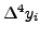 $ \Delta ^4 y_i$