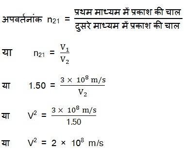 महत्वपूर्ण-प्रश्नोत्तर, पाठ - 10 प्रकाश – परावर्तन तथा अपवर्तन (कक्षा दसंवी), विज्ञान - Class 10