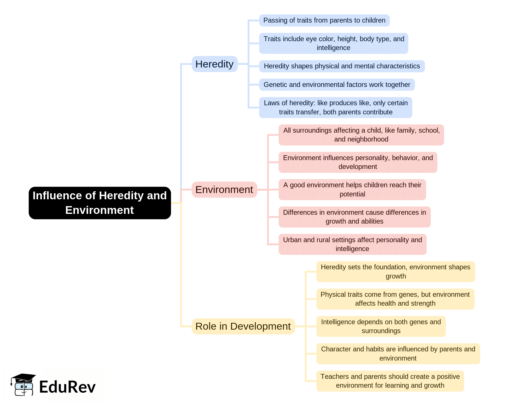 Mind Map: Influence of Heredity and Environment | Child Development and Pedagogy - CTET & State TET