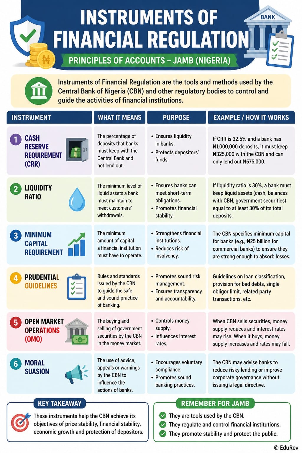 Control Financial Instruments Infographic Instruments of Financial Regulation - Principles of Accounts