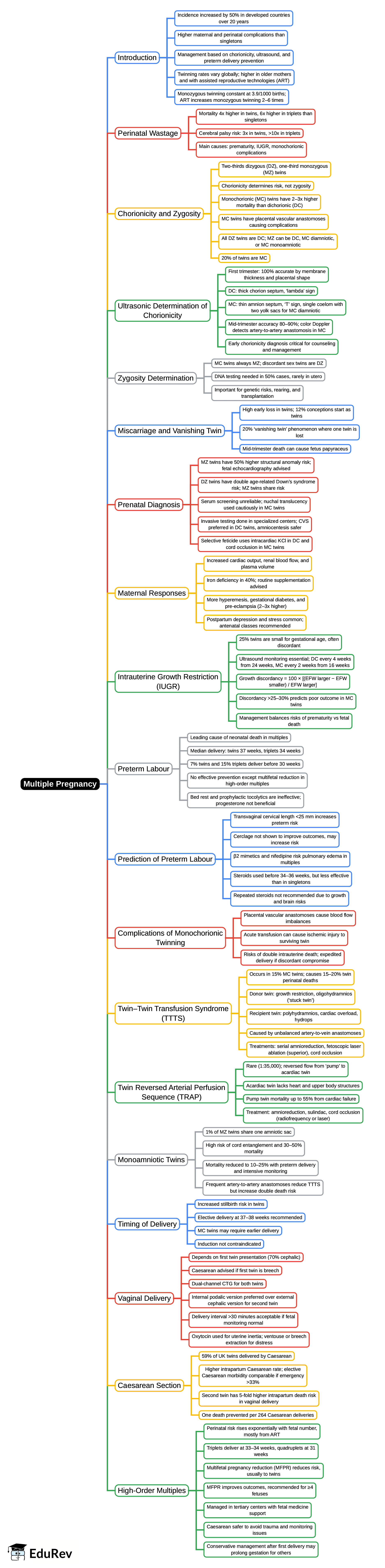 Mind Map: Multiple pregnancy