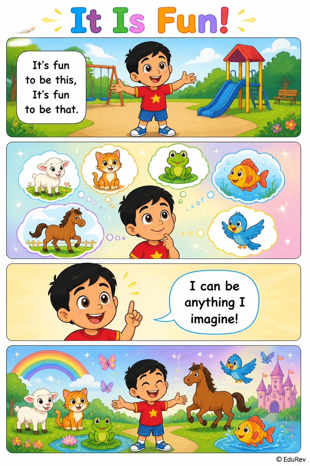 Visual Comic Story It is Fun - English for Class 2 (Mridang)