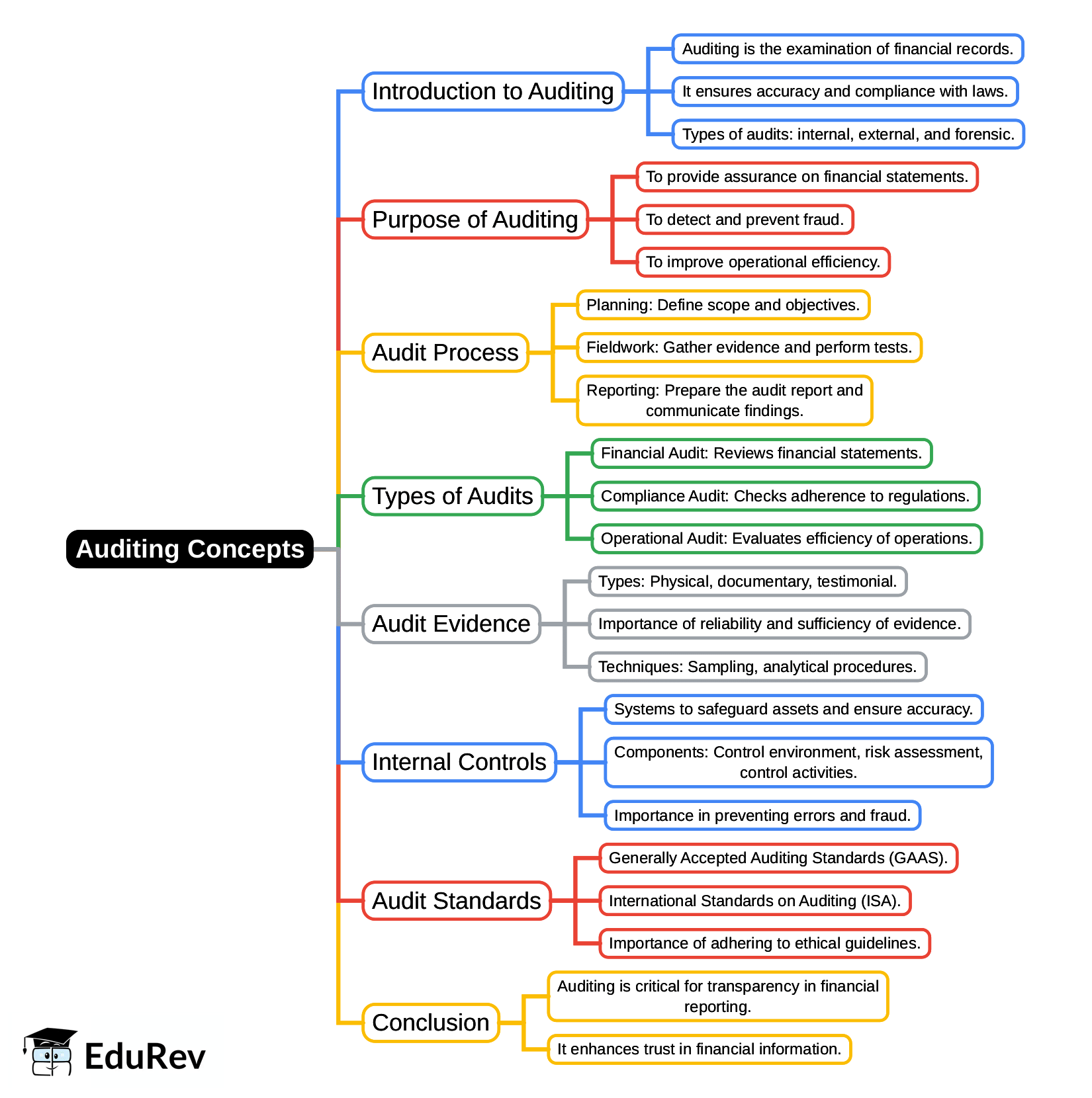 Mind Map: Auditing Concepts | Auditing and Secretarial Practice - B Com