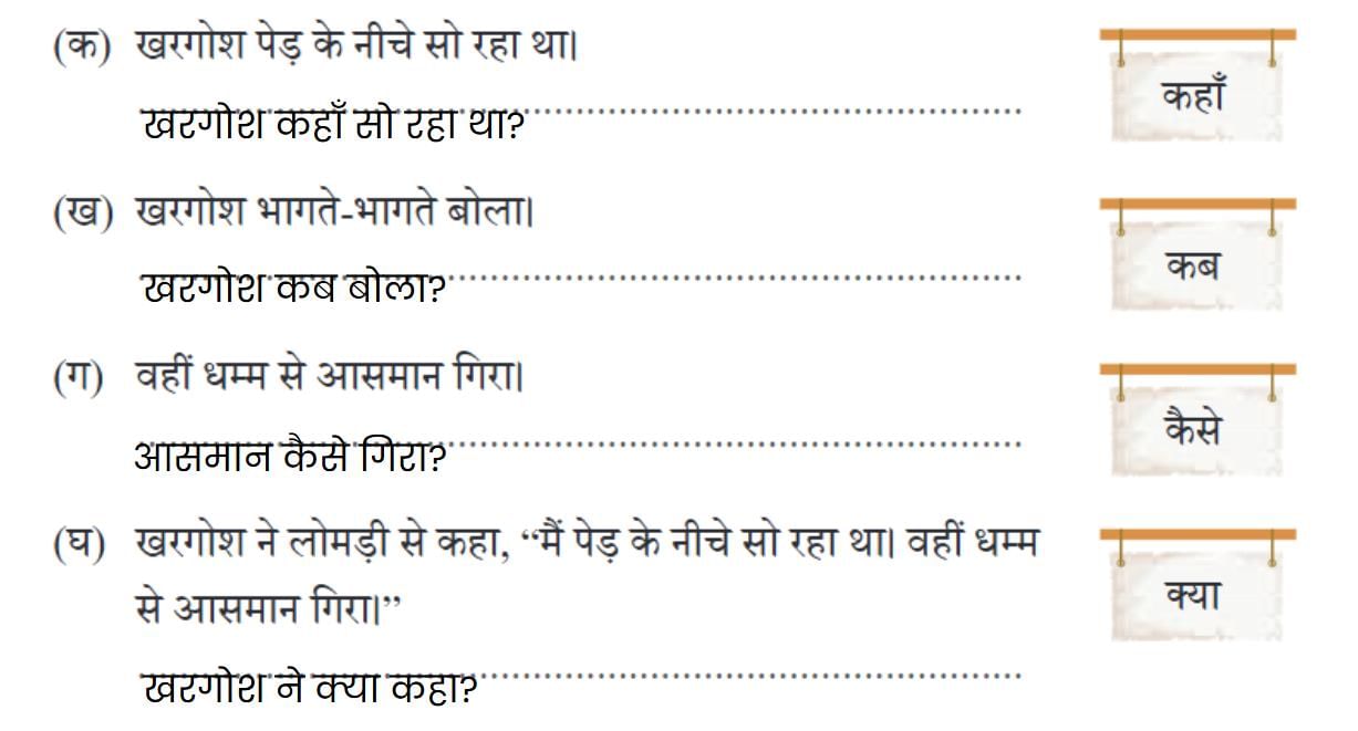 NCERT Solutions for Class 4 Hindi Chapter 5 - आसमान गिरा