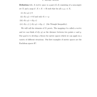 Metric Spaces - Linear Functional Analysis - 1 - PDF Download