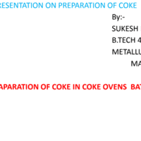 PPT - Preparation Of Coke In Coke Ovens Plants - Chemical Technology