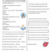 Visual Worksheet: Present Perfect and Simple Past Tense - English ...