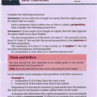 NCERT Textbook Propositions and their Converses - Maths Class 9 - New NCERT