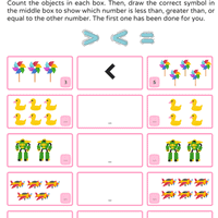 Comparing Numbers with Math Symbols Important Questions - UKG Maths PDF