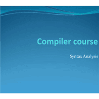 PPT Syntax Analysis - Compiler Design - Computer Science Engineering (CSE)
