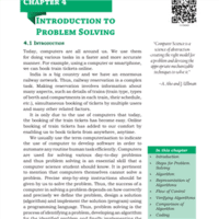 NCERT Textbook Introduction to Problem Solving - Computer Science for Class