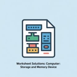 Computer Storage and Memory Device Worksheet - Class 4 Computer Studies