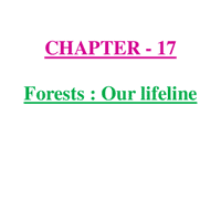 Forests Our Lifeline, Science Class 7 Class 7 PPT FREE Download