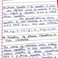 Topper Notes Pair Of Linear Equations In Two Variables - (Maths) Class 10