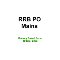 IBPS RRB PO Mains Memory Based Question Paper (10 Sep 2023) - IBPS RRB