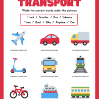 Means of Transport (with Solutions) Worksheet - Class 1 EVS PDF Download